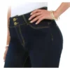 leggings elásticos com efeito de jeans,...
