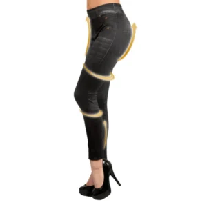 conjunto de 3 jeggings modeladores com efeito...