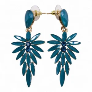 verde-teal-vidro-vintage-brincos