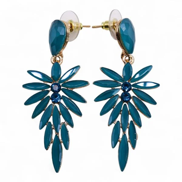 verde-teal-vidro-vintage-brincos