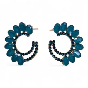 verde-teal-vidro-vintage-argolas